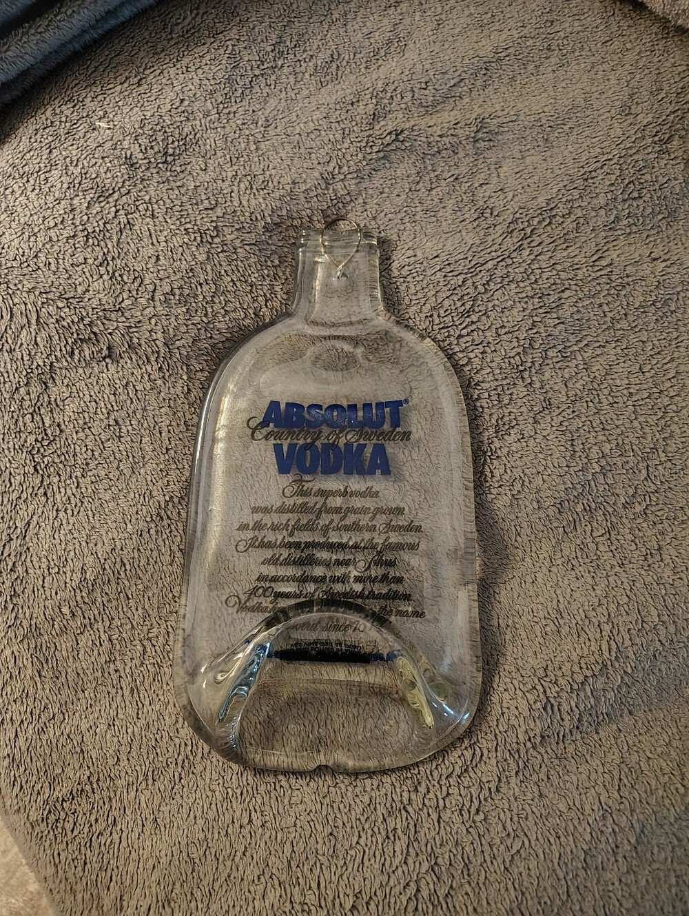 Absolut Vodka Bottle Flatted To Hanging Platter